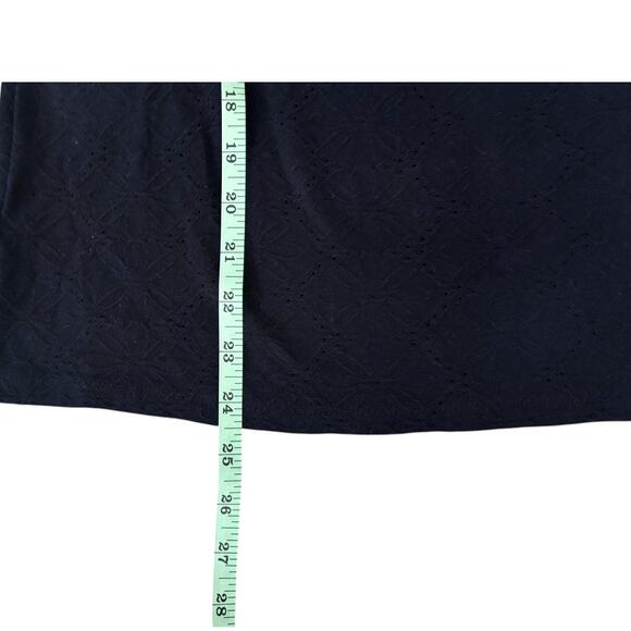 LOFT Navy Flutter-Sleeve Blouse Womens Size Petite L - Picture 7 of 9